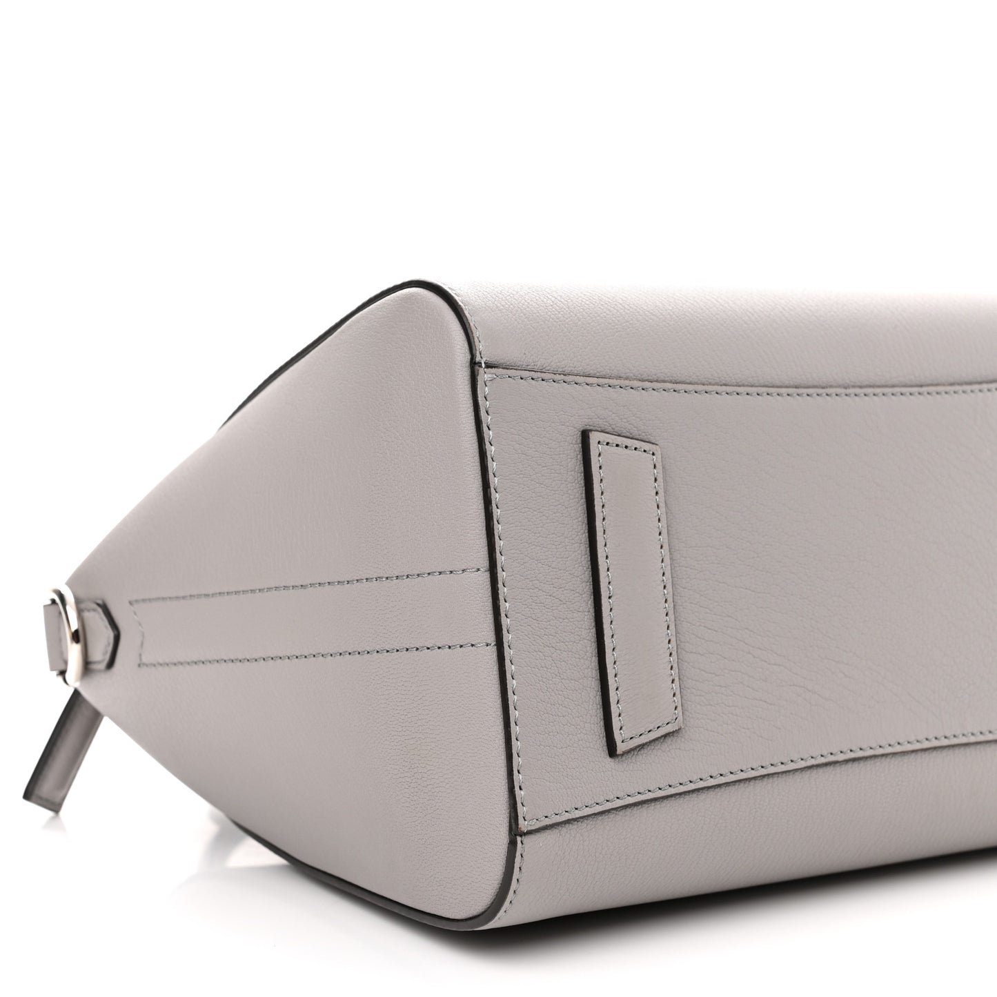 Sugar Goatskin Mini Antigona Pearl Grey