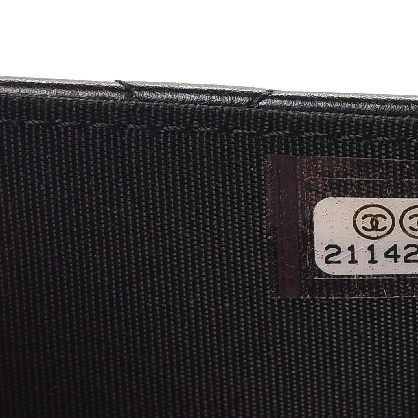 Calfskin Quilted Boy Wallet On Chain WOC Black