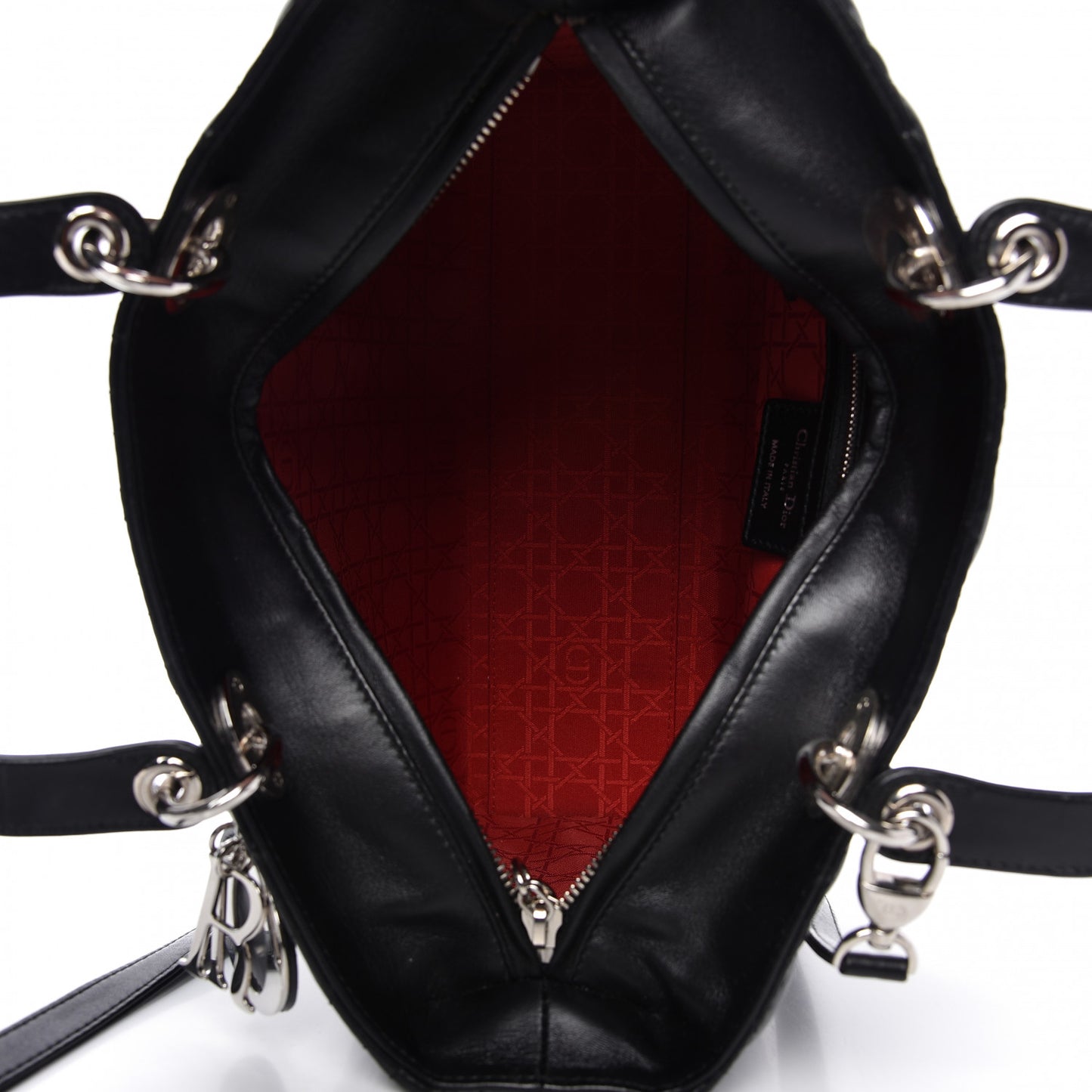 Lambskin Cannage Large Lady Dior Black