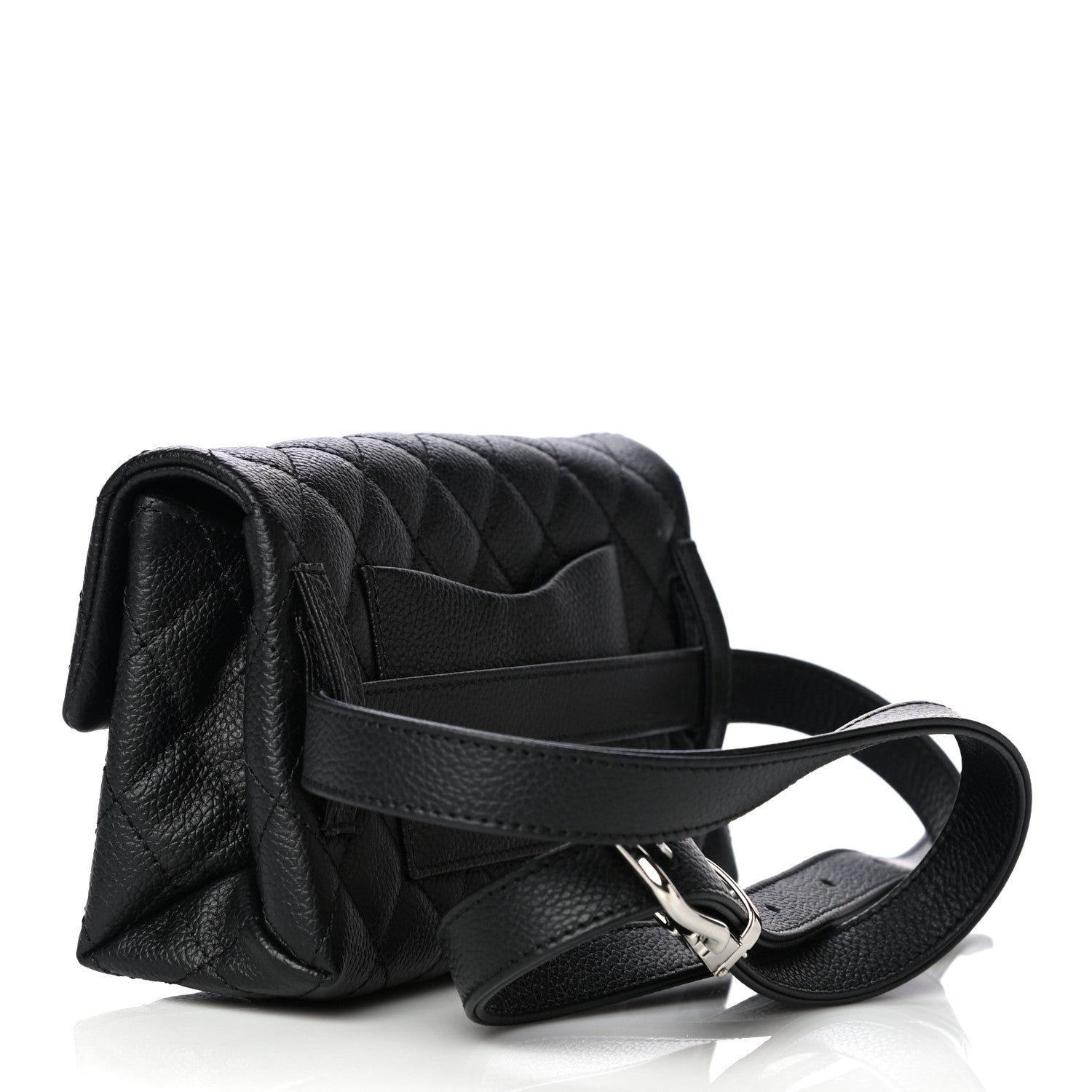 Chanel Grained Calfskin Quilted 2.55 Reissue Flap Belt Bag Clutch Black 3 of 14