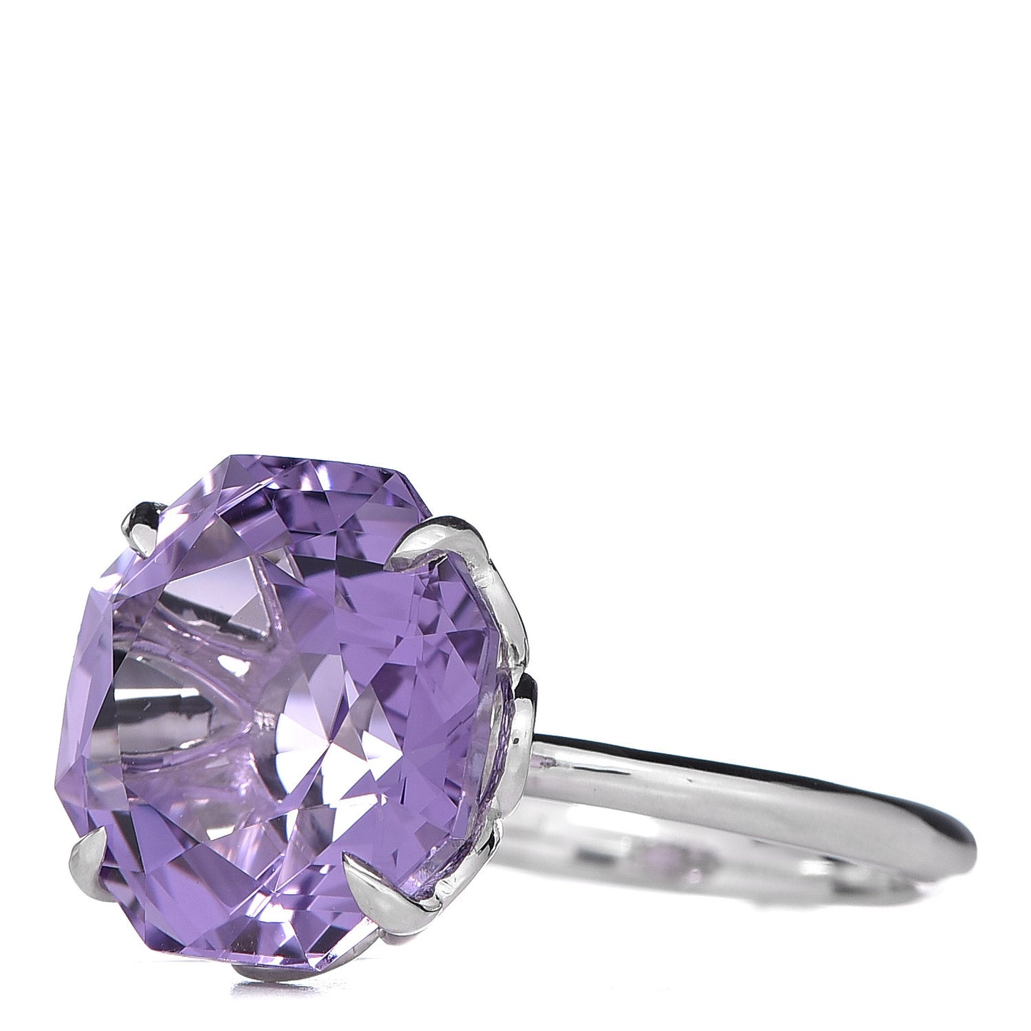 Sterling Silver Amethyst Round Sparklers Cocktail Ring 52 6