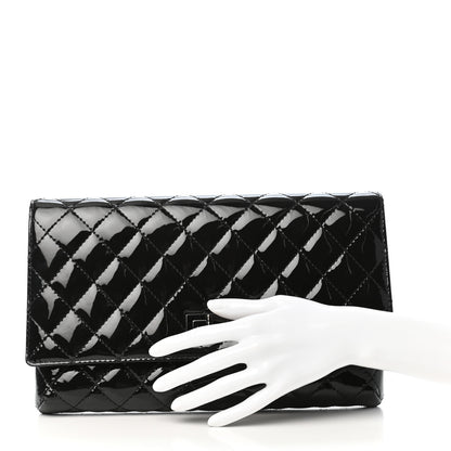Chanel Patent Calfskin Quilted Reissue 2.55 Clutch So Black 2 of 8