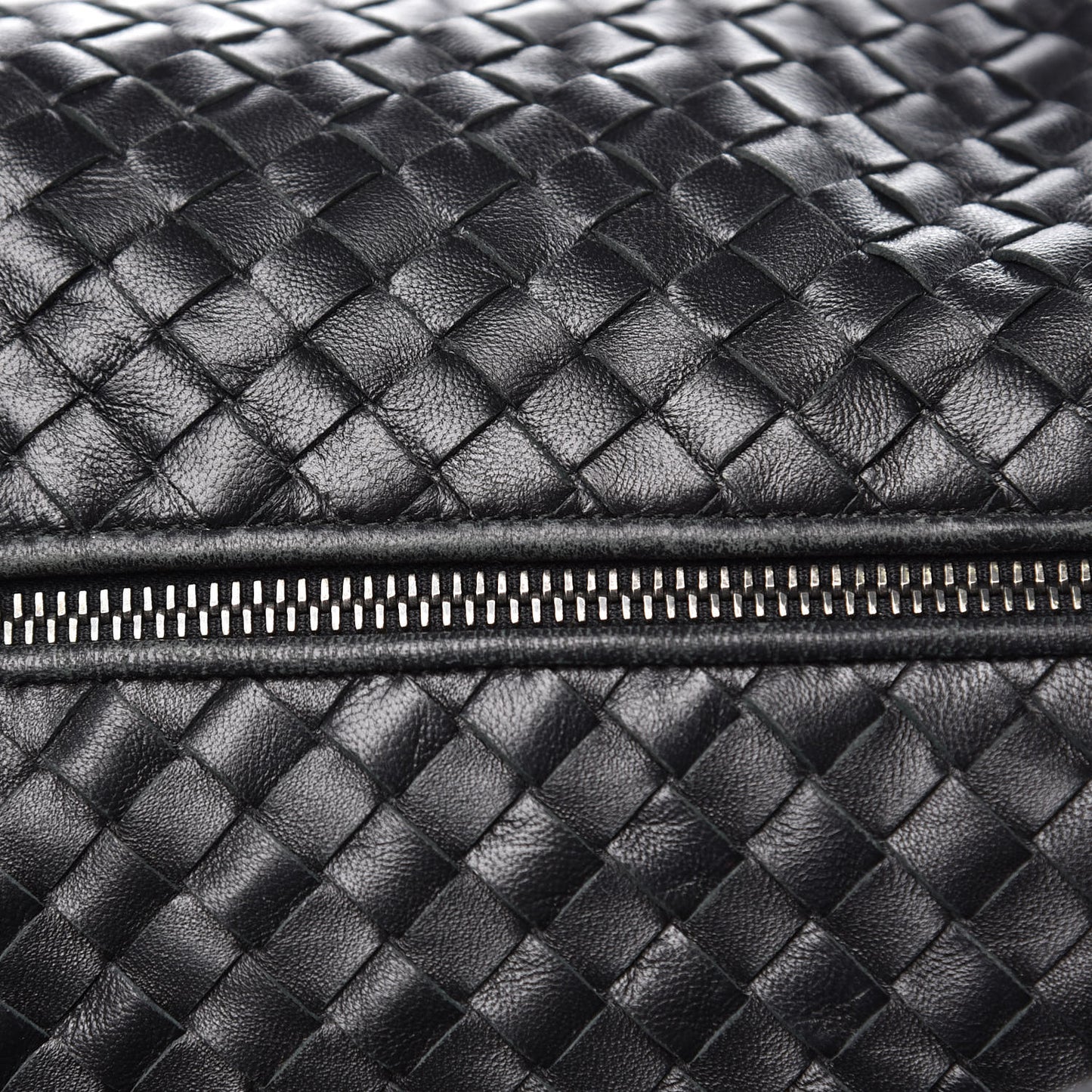 Nappa Intrecciato Shoulder Bag Black