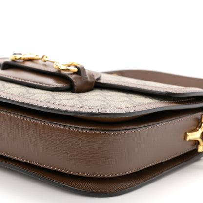 Gucci GG Supreme Monogram Horsebit 1955 Shoulder Bag Beige Brown Sugar 10 of 11