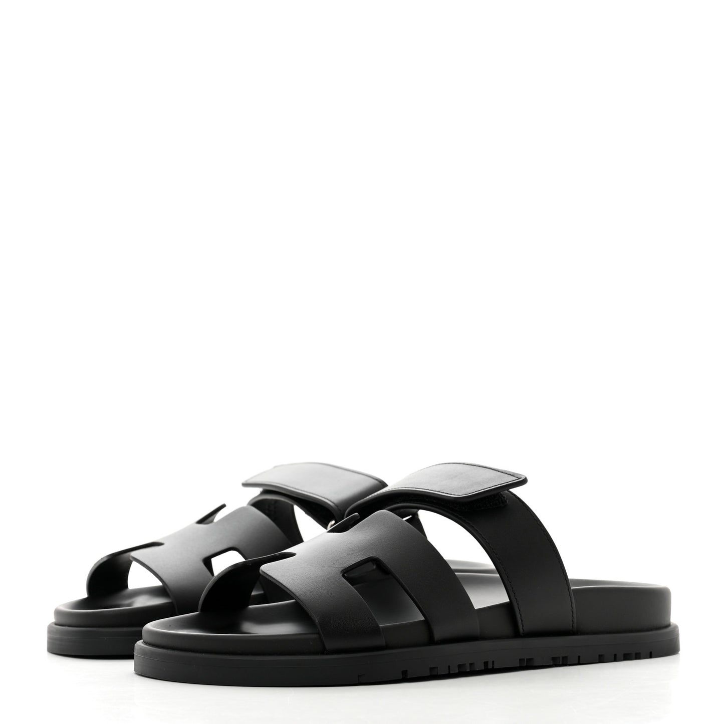 Calfskin Womens Chypre Sandals 36.5 Black