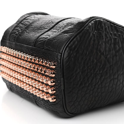 Alexander Wang Pebbled Lambskin Rocco Black Rose Gold Hardware 9 of 11