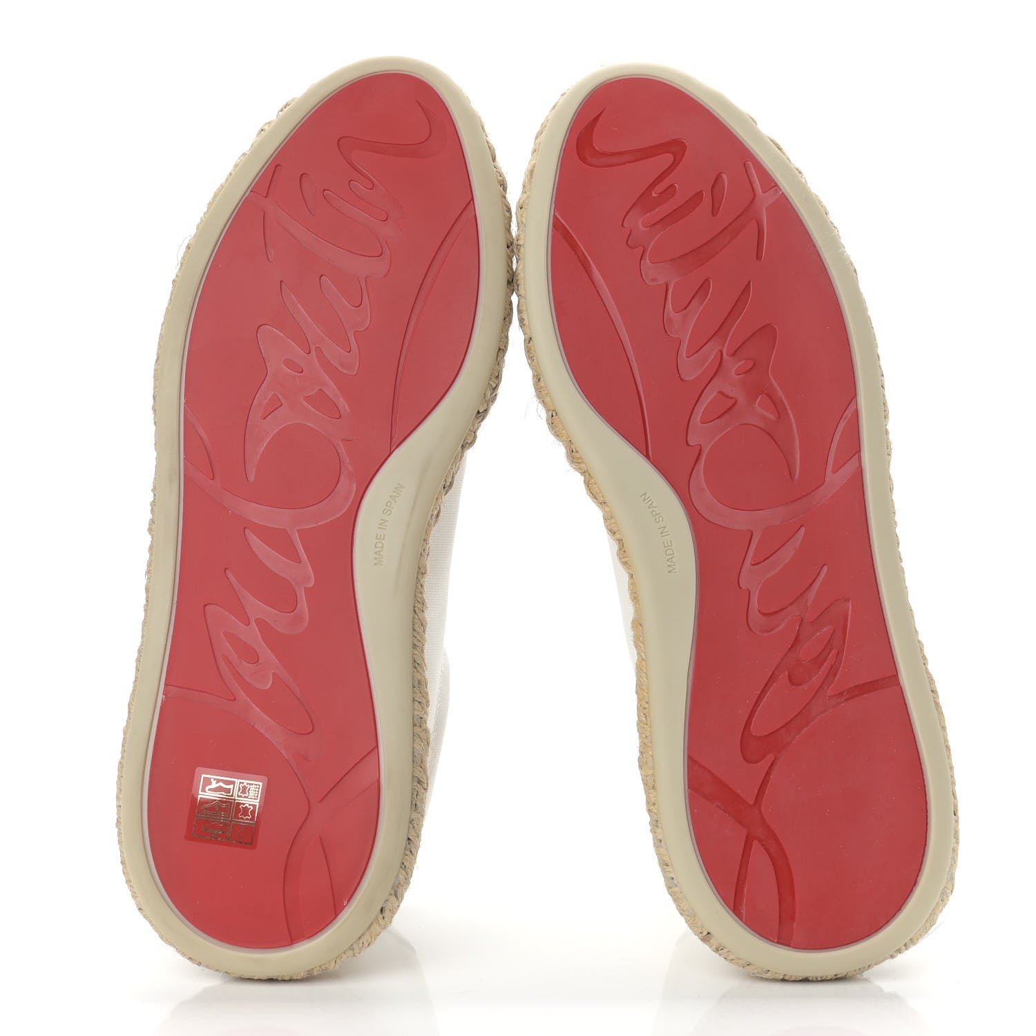 Christian Louboutin Toile Calfskin Espasneak Flat Sneaker 39 Ivory 5 of 8