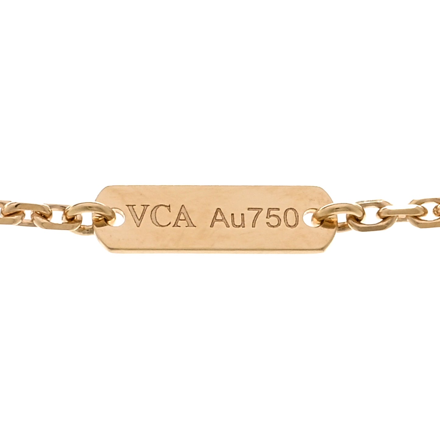 VAN CLEEF & ARPELS 18K Yellow Gold Carnelian Vintage Alhambra Pendant Necklace