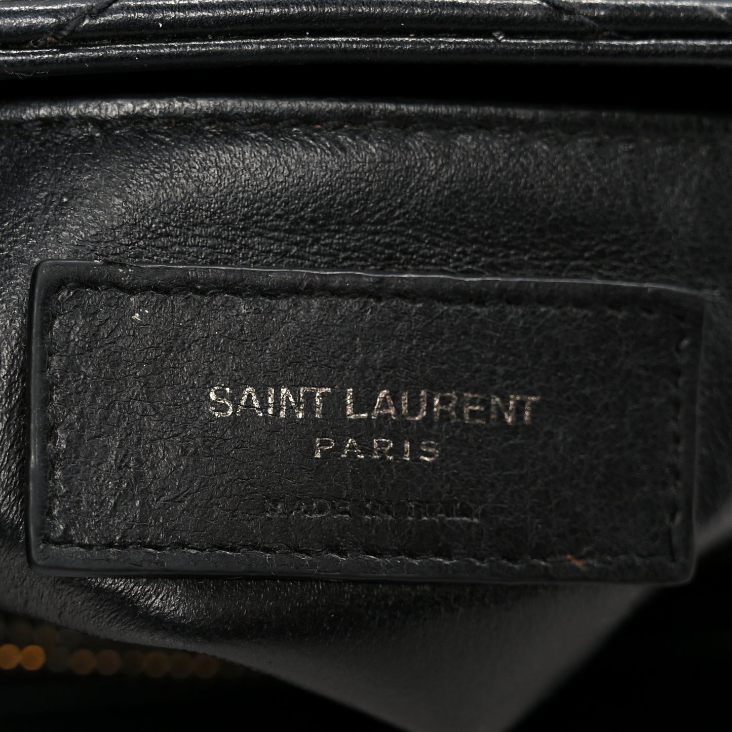 Calfskin Y Quilted Monogram Monochrome Small Loulou Chain Satchel Black