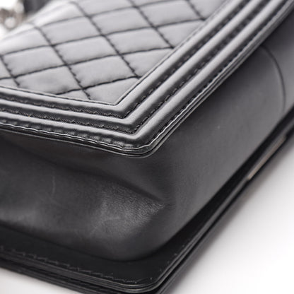 Chanel Lambskin Stitch Quilted Medium Boy Flap Black 12 of 14