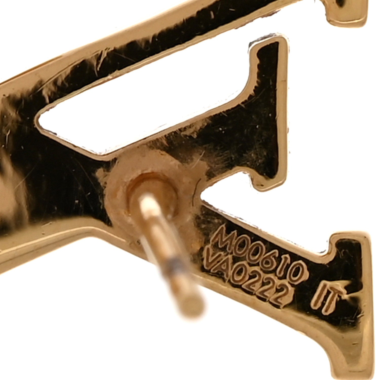 Louis Vuitton Metal LV Iconic Earrings Gold 6 of 6