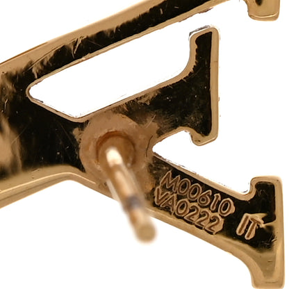 Louis Vuitton Metal LV Iconic Earrings Gold 6 of 6