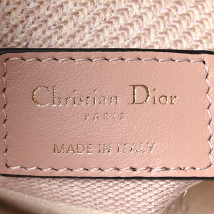 Christian Dior Canvas Toile De Jouy Embroidered Medium Lady D-Lite Rose 6 of 10