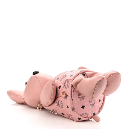 MCM Calfskin Visetos Rabbit Zoo Doll Backpack Soft Pink 8 of 10