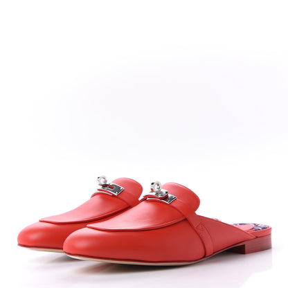 Hermes Calfskin Oz Mules 38.5 Pavot 2 of 14