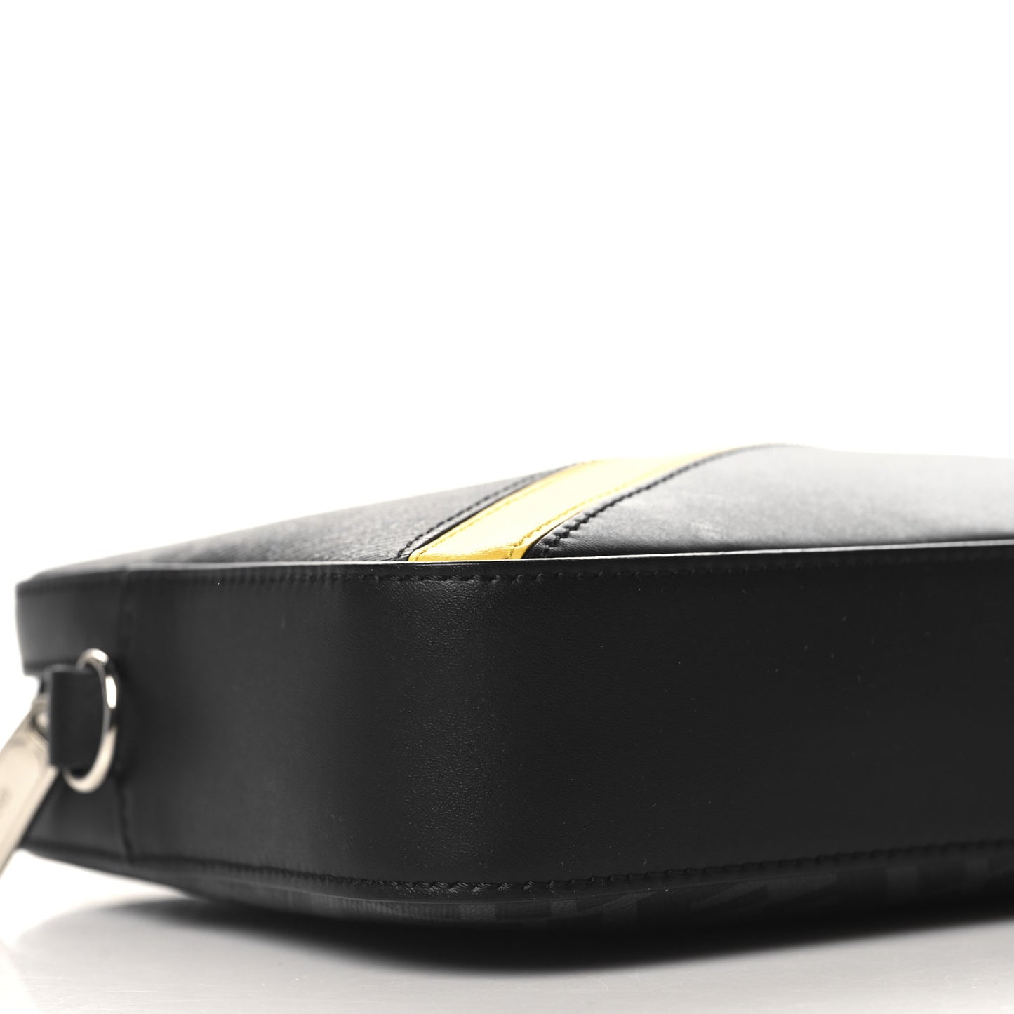 Glazed Fabric Vitello Liberty FF 1974 Diagonal Medium Camera Case Black Sunflower