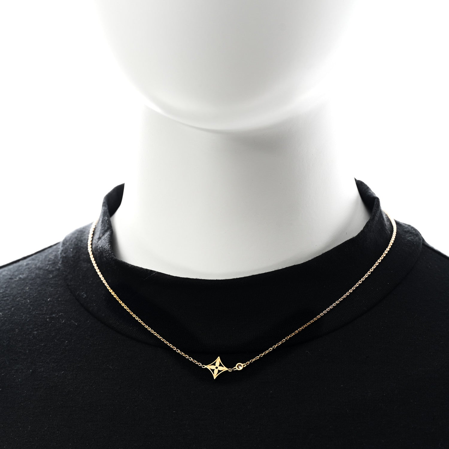 Louis Vuitton 18K Yellow Gold Diamond Idylle Blossom Pendant Necklace 2 of 6