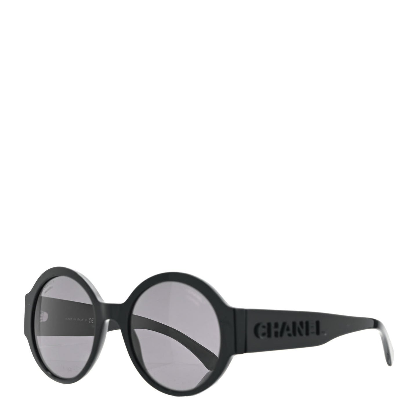 Acetate Polarized Round Sunglasses 5410 Black