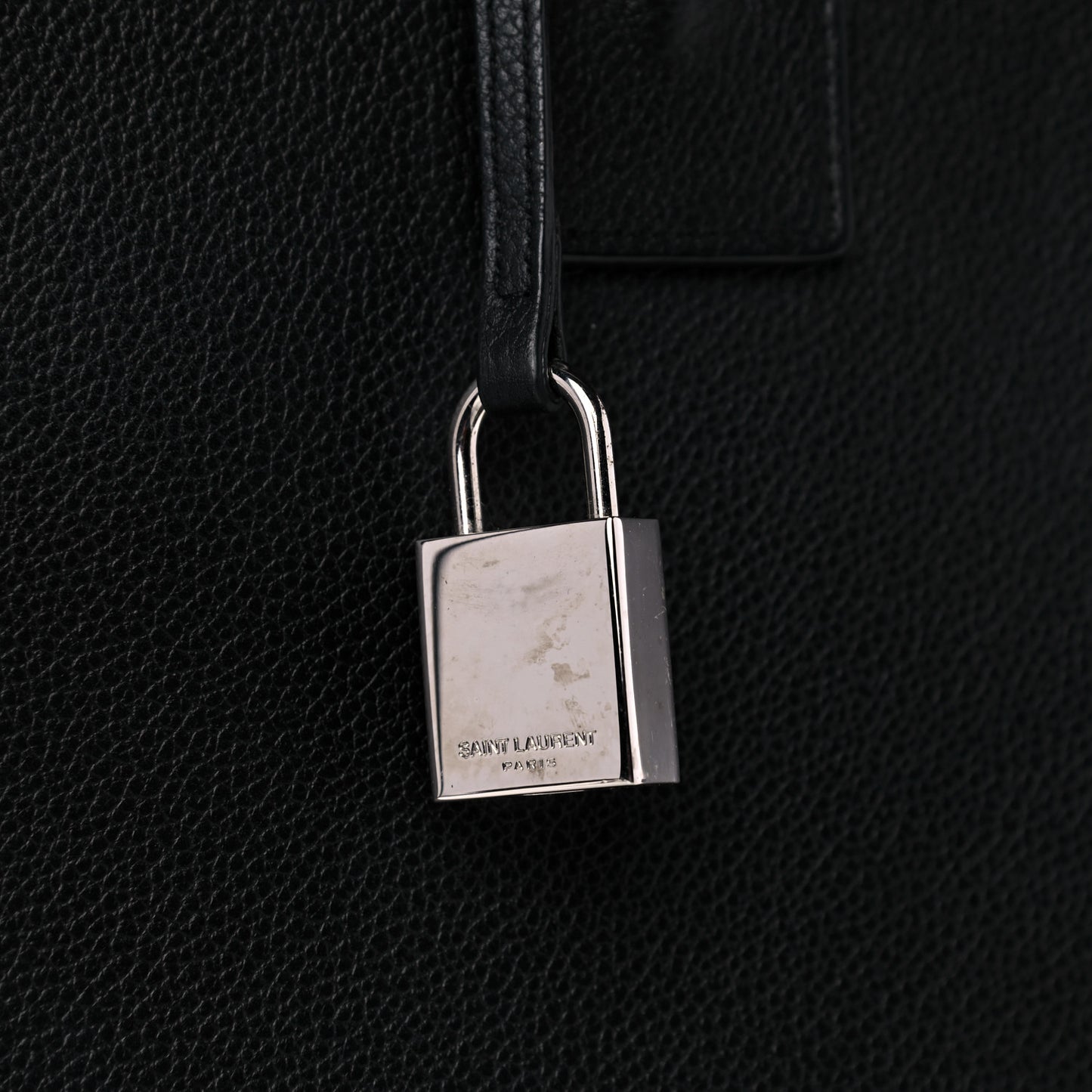 Grained Calfskin Small Sac De Jour Black