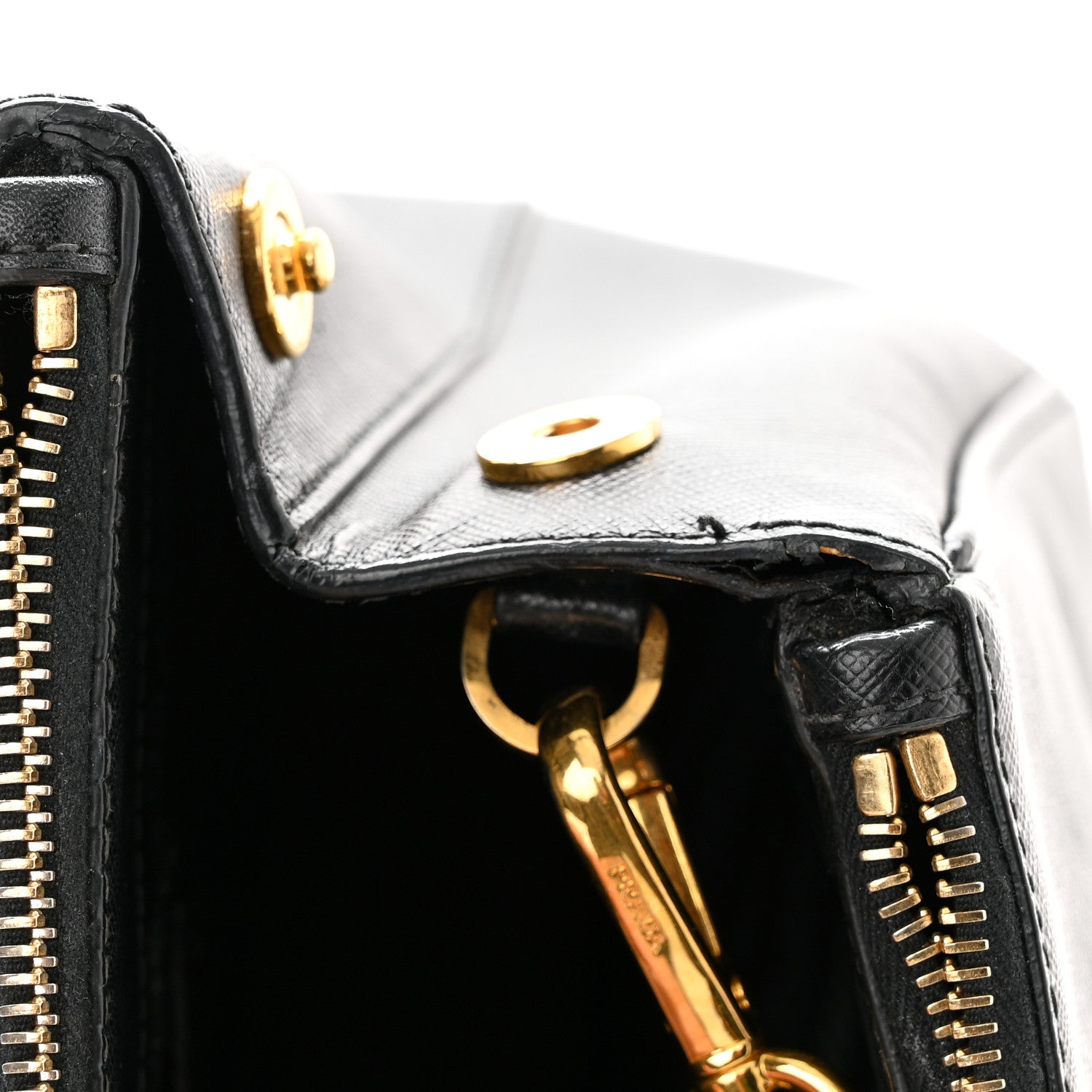 Prada Saffiano Small Galleria Double Zip Tote Black 15 of 16