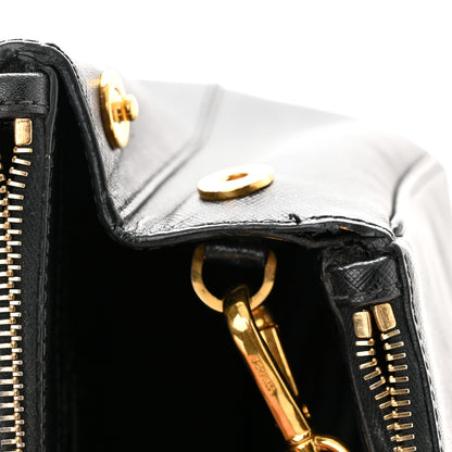 Prada Saffiano Small Galleria Double Zip Tote Black 15 of 16