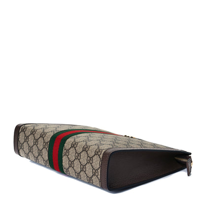 Gucci GG Supreme Monogram Web Ophidia Pouch Brown 4 of 7