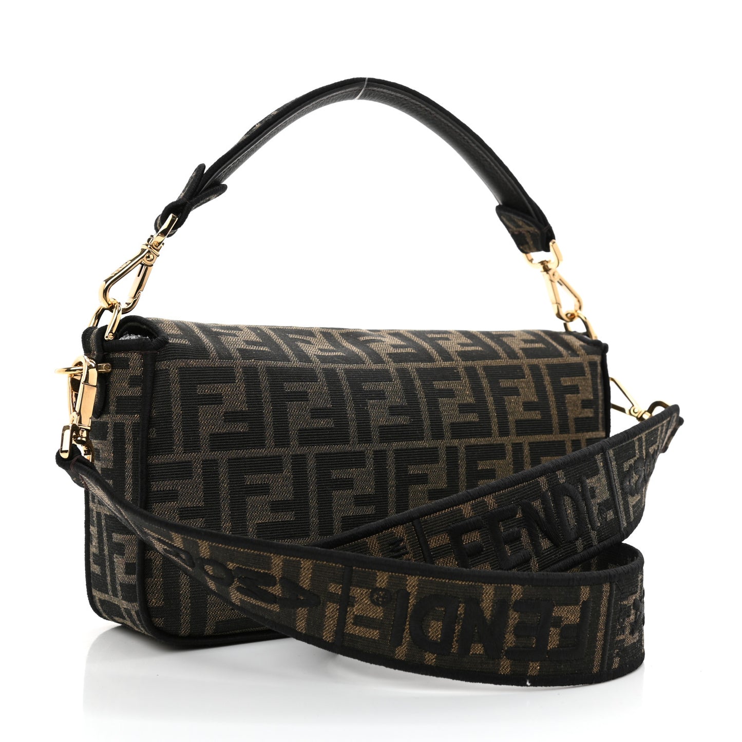 Fabric Jacquard FF 1974 Medium Baguette Tobacco Moro Black