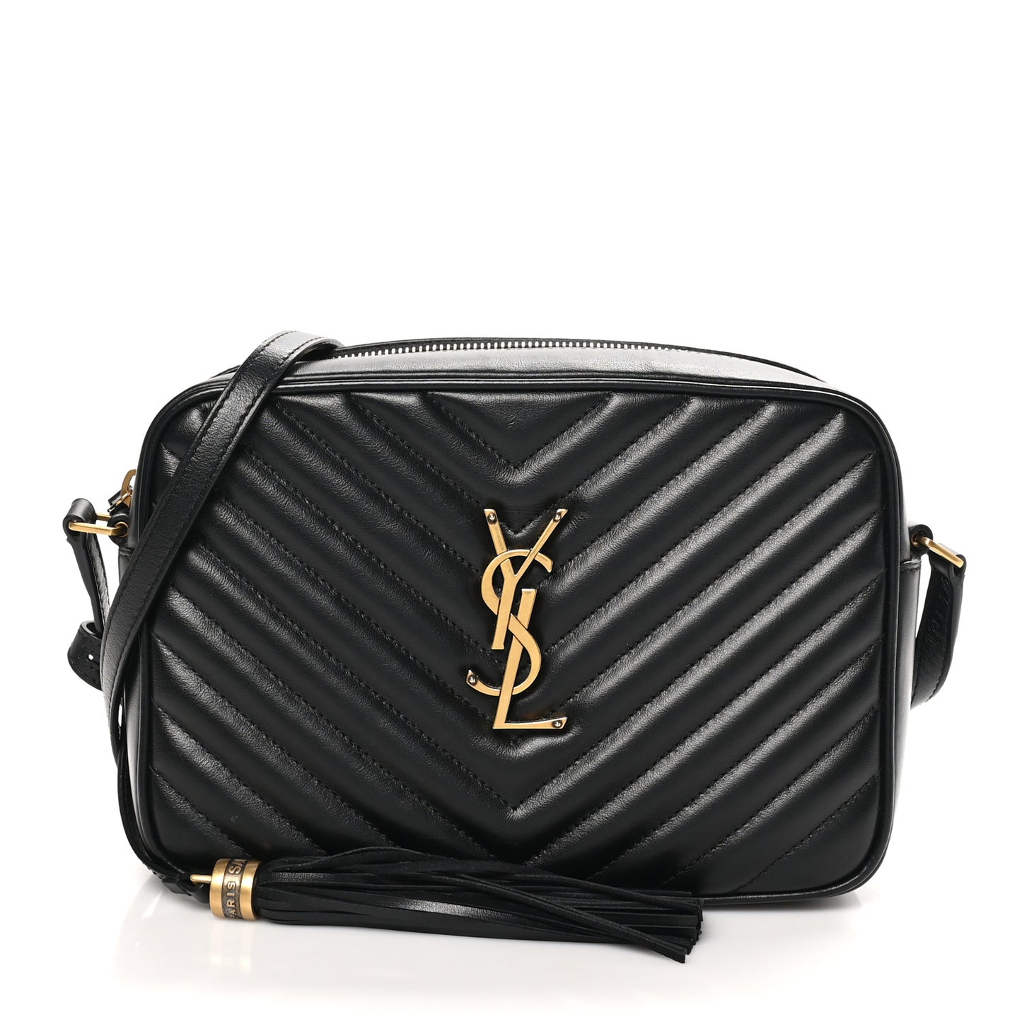 Calfskin Matelasse Monogram Lou Camera Bag Black