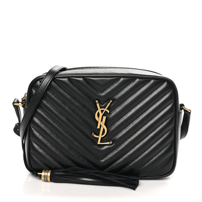 Saint Laurent Calfskin Matelasse Monogram Lou Camera Bag Black 1 of 11