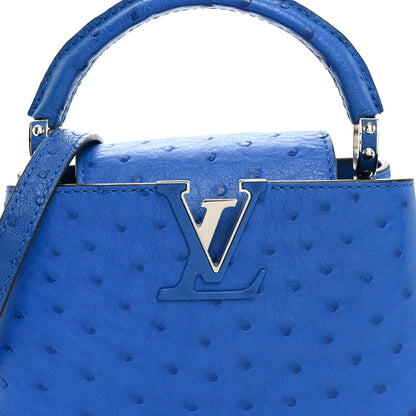 Louis Vuitton Ostrich Capucines Mini Saphir 6 of 8