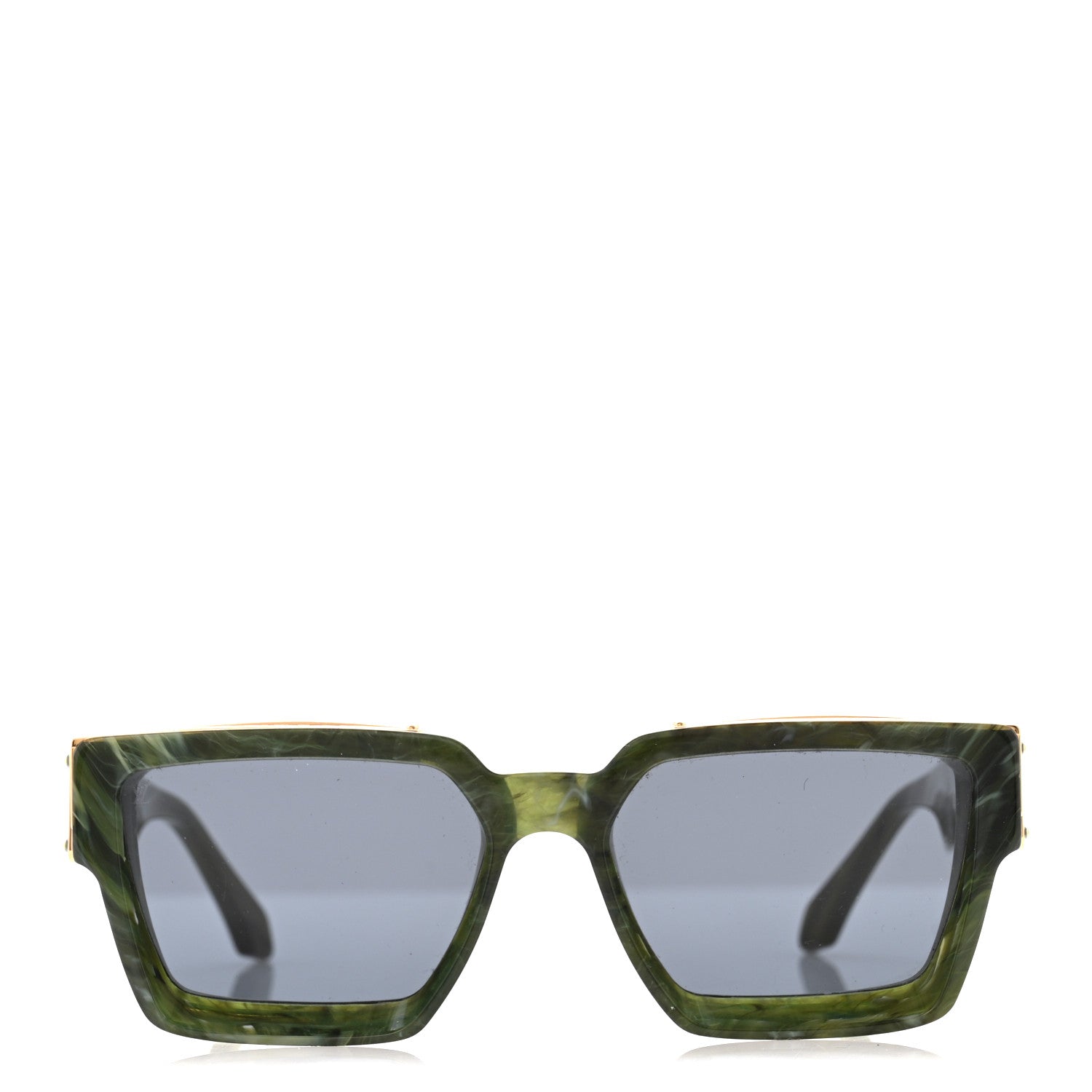 Louis Vuitton Acetate 1.1 Millionaires Z1167E Sunglasses Green Marble 2 of 8
