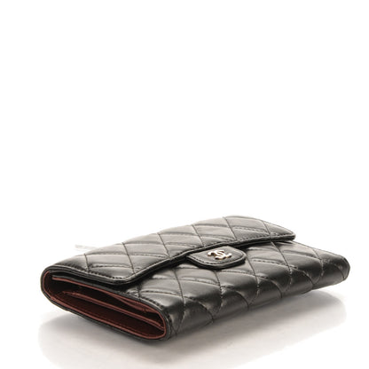 Chanel Lambskin Quilted Large Flap Wallet Black 4 of 8