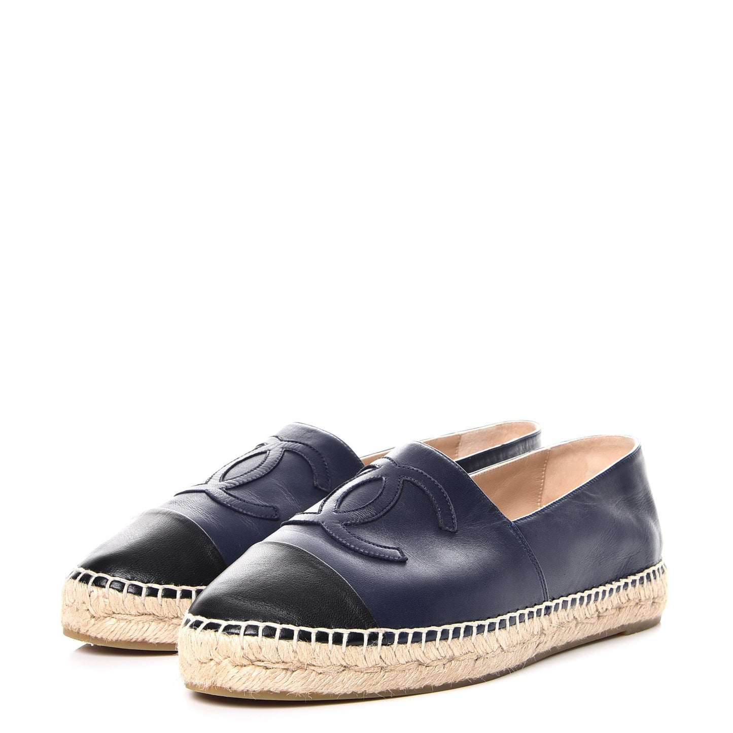 Lambskin CC Espadrilles 41 Navy Black