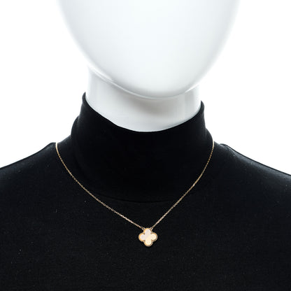 Van Cleef & Arpels 18K Yellow Gold Tiger Eye Vintage Alhambra Pendant Necklace 2 of 6