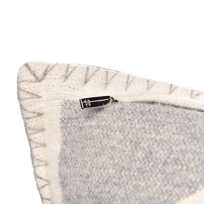Chanel Merino Wool Cashmere CC Pillow Grey Off White 4 of 5