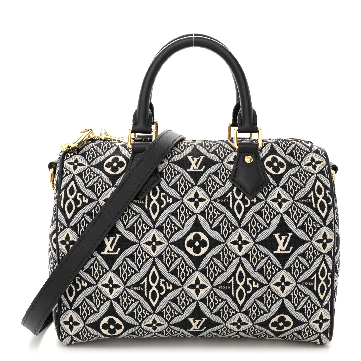 Louis Vuitton Jacquard Since 1854 Speedy Bandouliere 25 Grey 1 of 13