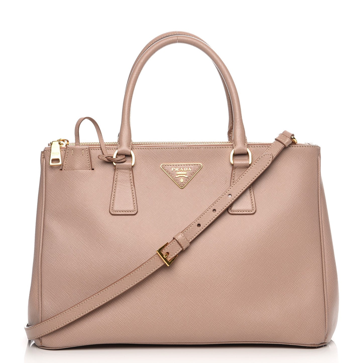 Saffiano Medium Galleria Double Zip Tote Cammeo