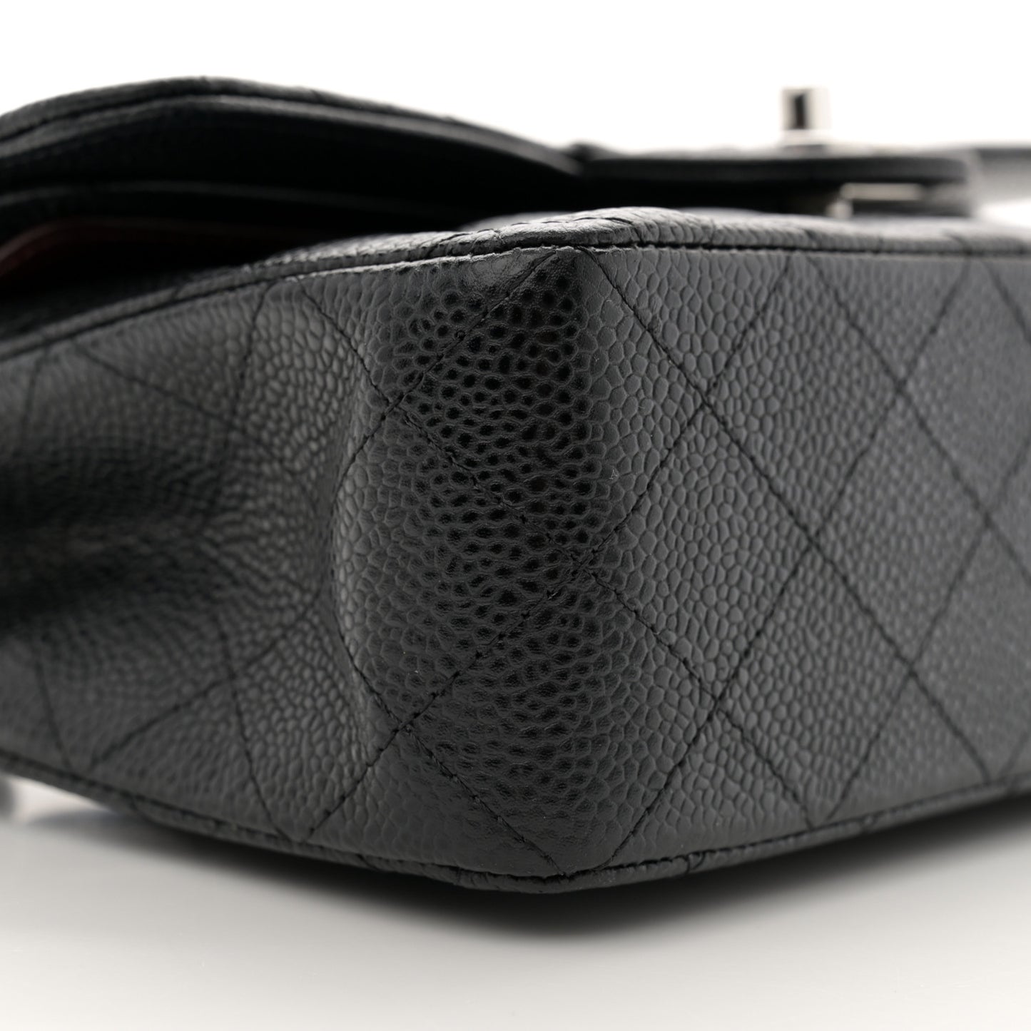 Caviar Quilted Small Double Flap Black