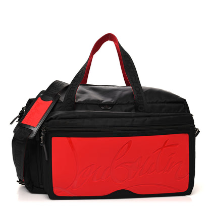 Christian Louboutin Nylon Sneaker Sole Loubideal Duffle Bag Loubi Black 1 of 10