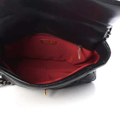 Chanel Goatskin Quilted Large 19 Flap Black 5 of 9