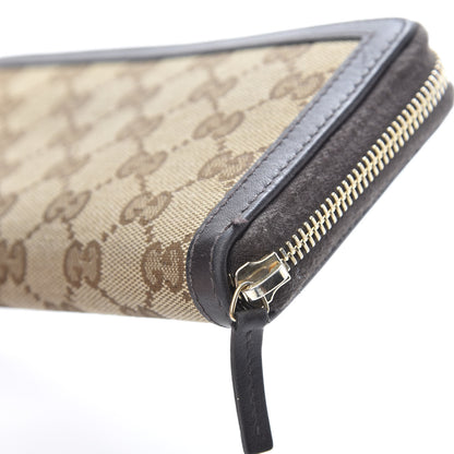 Gucci Monogram Margaux Calfskin Sukey Zip Around Wallet Beige Ebony Cocoa 9 of 13