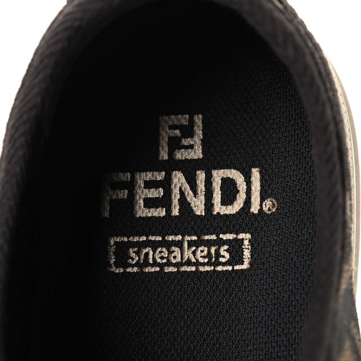 Fendi Fabric Jacquard FF Womens Domino Low Top Sneakers 36 Tobacco 9 of 9