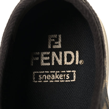 Fendi Fabric Jacquard FF Womens Domino Low Top Sneakers 36 Tobacco 9 of 9