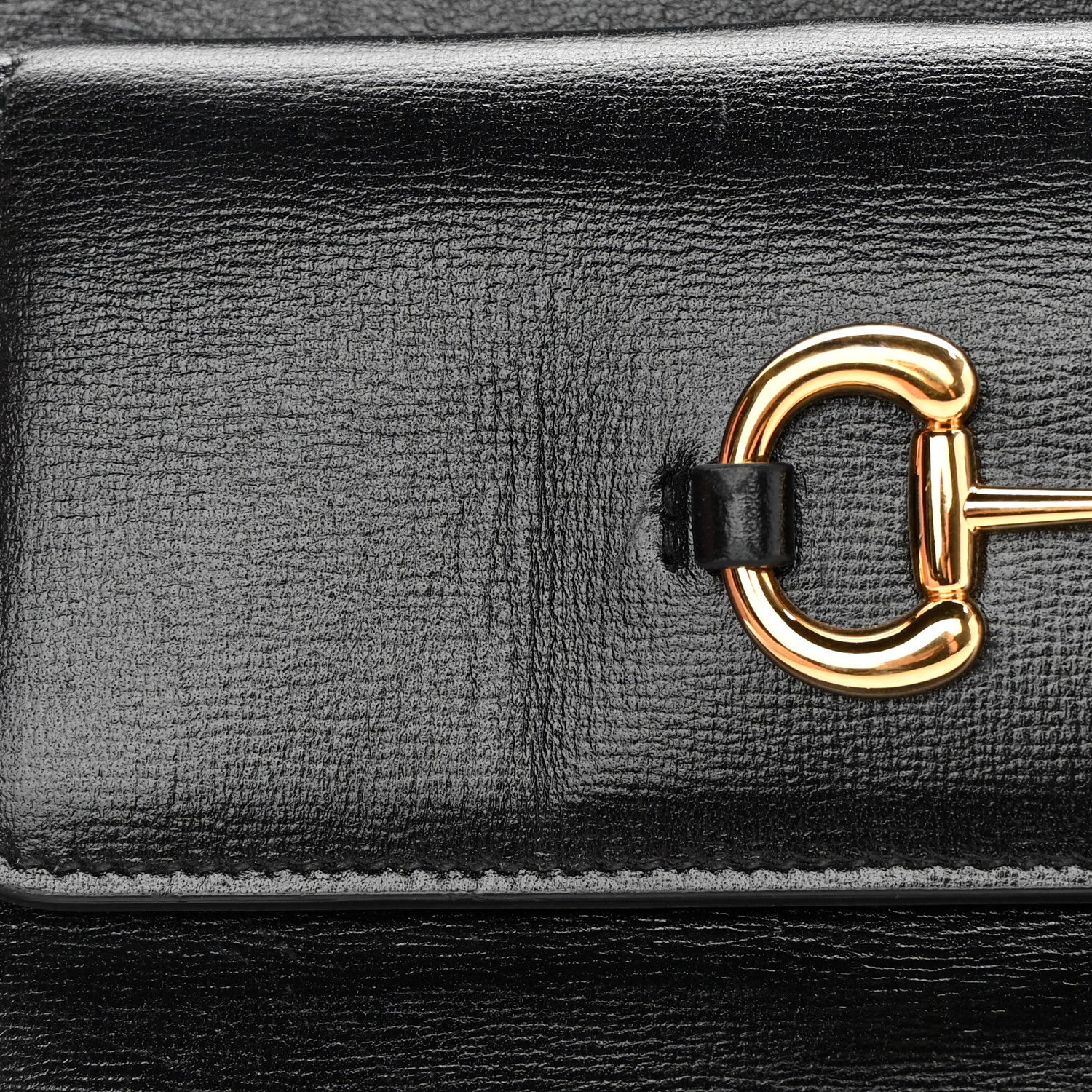 Gucci Textured Calfskin Small Horsebit 1955 Shoulder Bag Black 11 of 14