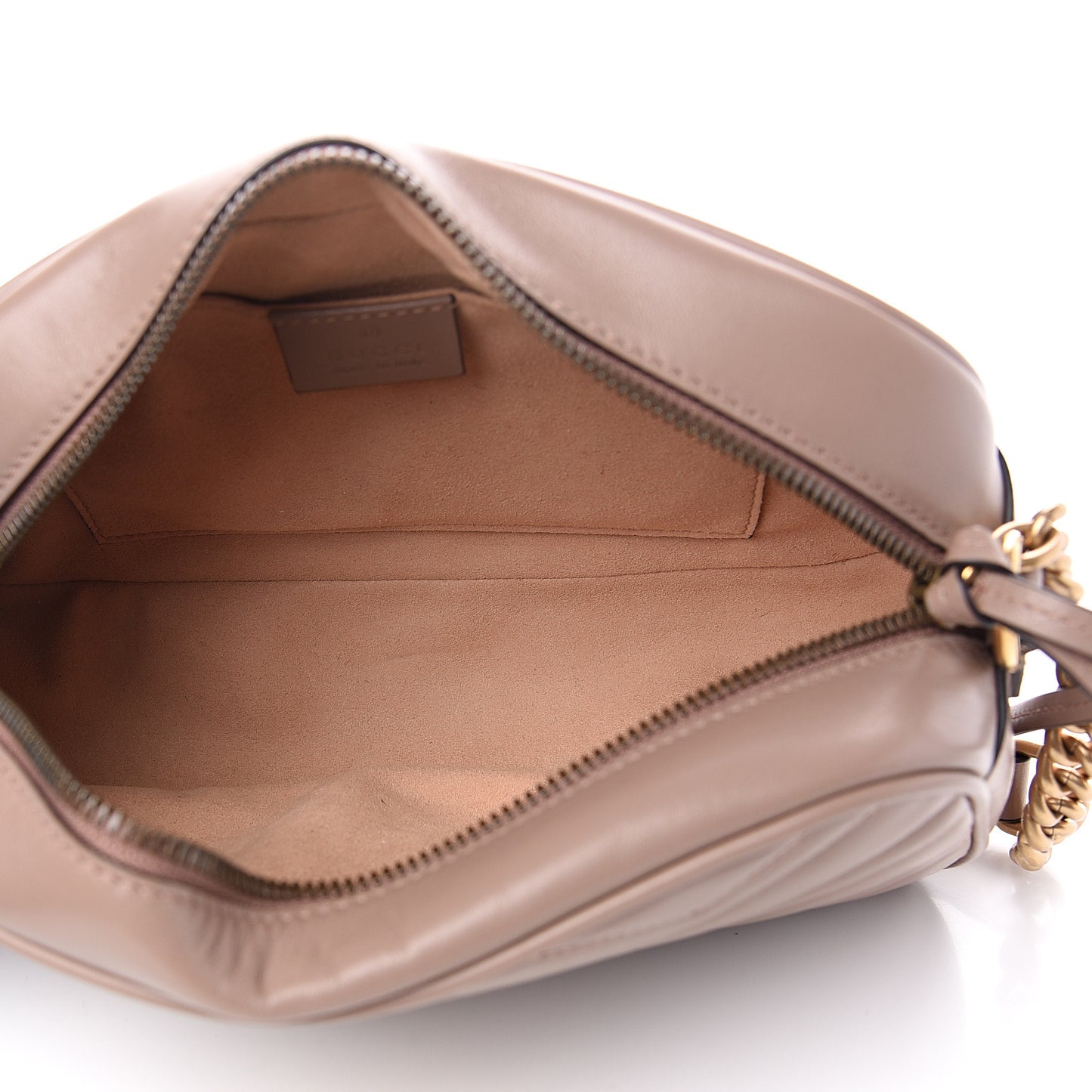 Calfskin Matelasse Small GG Marmont Chain Shoulder Bag Porcelain Rose