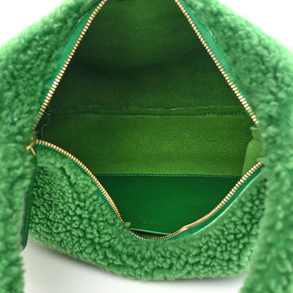 Mansur Gavriel Shearling Shoulder Bag Emerald 5 of 13