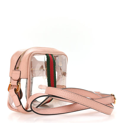 Gucci Vinyl Web Mini Ophidia Transparent Shoulder Bag Perfect Pink 3 of 10