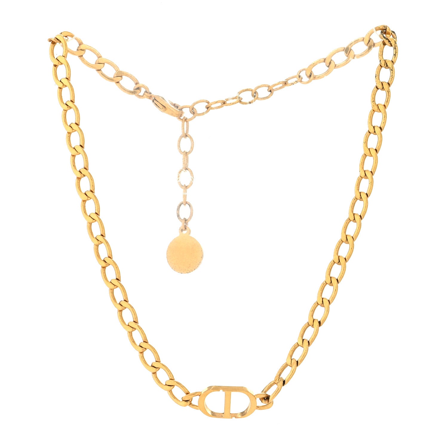 Christian Dior Metal Petit CD Choker Necklace Gold 3 of 5