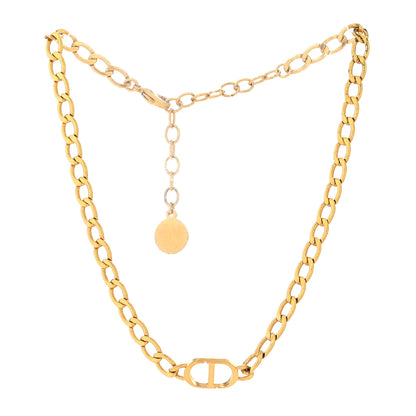 Christian Dior Metal Petit CD Choker Necklace Gold 3 of 5