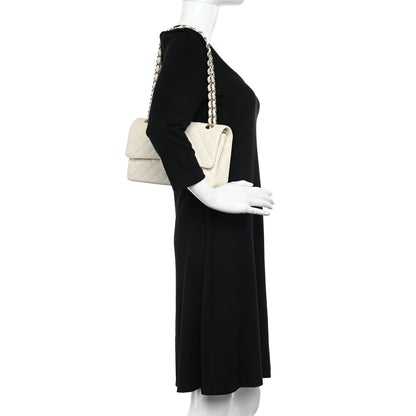 Chanel Caviar Quilted Medium Double Flap White 2 of 10